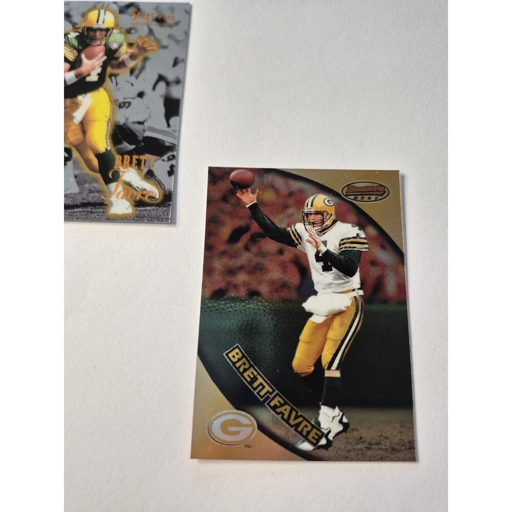 Brett Favre 2 Card Lot 1995 Pinnacle Select Certified & Bowman's Best Green Bay
